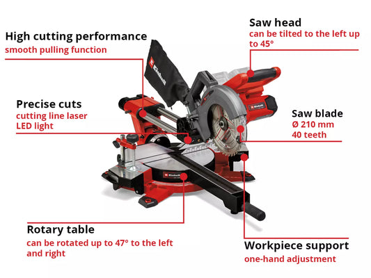 Cordless Sliding Mitre Saw 36/210 Li